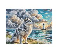 Japanese Spitz 500 Piece Complete Jigsaw Puzzle Set Cute Pet Animals Teens Beginners Mind Relaxation Puzzle Fans Group Play Anniversary Fathers Gift Thick Cardboard 500 PCS