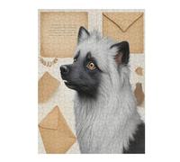 Japanese Spitz 500 Piece Jigsaw Puzzle for Adults Cute Pet Animals Jigsaw Creative Gift for Loved Ones Family Activity Challenging Design Stress Relief Pastime 500 PCS