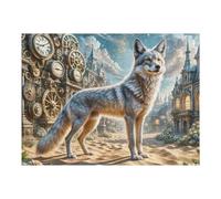 Japanese Spitz 500 Pieces Classic Jigsaw Puzzle Cute Pet Puzzle for Adults Concentration Training Wall Art Mental Exercise Halloween Durable Cardboard 500 PCS