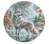 Japanese Spitz 68 Piece Circular Puzzle Cute Pet Animals Animal Shape All Ages Stress Relief Puzzle Educational Home Decor Gift Idea Durable Pieces Challenging 68 PCS