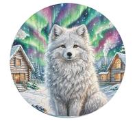 Japanese Spitz 68 Piece Round Jigsaw Puzzle Cute Pet Animals Animal Shape Premium Large Format Puzzle Stress Relief Relaxing Activity for Families Home Wall Art 68 PCS