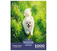 Japanese Spitz Jigsaw Puzzles Puzzle for Adults Kids. 1000 Pieces Whimsical Challenge Toy Educational Game Home Decoration for Educational Games Gifts 70x50cm/1000pcs