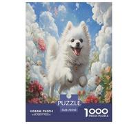 Japanese Spitz Jigsaw Puzzles Puzzles for Adults Kids. 1000 Pieces Impossible Challenge Toy Educational Game Home Decoration for Educational Games Gifts 70x50cm/1000pcs