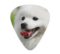 Japanese Spitz Pet Dog,12 Pcs Guitar Pick,3 Different Thickness Plectrums for Acoustic Guitar Bass Ukulele (0.46mm 0.96mm 0.71mm)