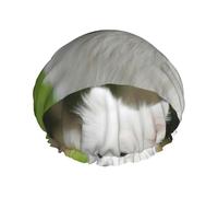 Japanese Spitz Pet Dog,Shower Cap Nightcap Double Layer Waterproof Elastic Bath Cap Reusable Hair Cap