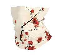 Japanese Spring Plum Floral Print Neck Warmer Ultra-Soft, Stretchy Neck Gaiter Winter Neck Gaiter Warmer For Menand Women
