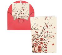 Japanese Spring Plum Floral Print Thank You Cards Greeting Cards With Envelopes Blank Note Cards 10x15 cm Perfect for Thank Yous Invitations