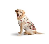 Japanese Spring Plum Floralprint Large Pets Vest Breathable Sleeveless Tank Top Apparel Cozy Lightweight T-Shirt