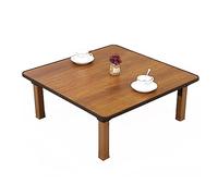 Japanese Square Folding Tea Table Low Dining & Study Table for Sitting 60x60cm Coffee Table for Bedroom & Bay Window Tea Room
