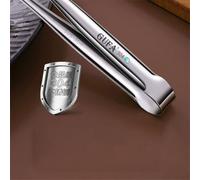 Japanese Stainless Steel Grill Tongs for BBQ, Elongated Bread Steak Tongs Kitchen Gadgets, 304 Stainless Steel Barbecue Clip, Small/Medium/Large(S)