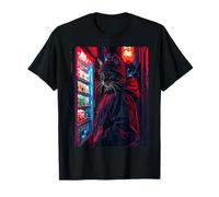 Japanese Streetwear Anime Cat Tokyo Synthwave Aesthetic T-Shirt