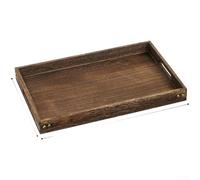 Japanese Style 7 Piece Tea Serving Tray Set Made from Natural Paulownia Wood for Beverage Presentation and Daily Table Rituals (E)