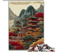 Japanese Style Architecture Jigsaw Puzzles for Teenagers 1000 Piece Puzzle, for Age 14+ Home Art Decor Family Games Christmas Birthday Gifts (50x75cm)