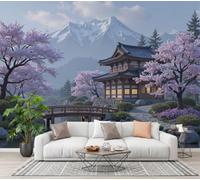 Japanese Style Architecture Mural Wallpaper for Living Room Bedroom Decor