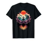 Japanese Style Art Lotus Flower Gardening T-Shirt