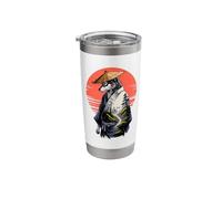 Japanese Style Art Ronin Wolf Samurai Wolves Stainless Steel Insulated Tumbler