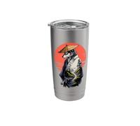 Japanese Style Art Ronin Wolf Samurai Wolves Stainless Steel Insulated Tumbler