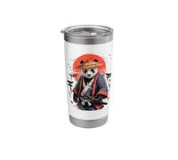 Japanese Style Art Samurai Panda Bear Pandas Stainless Steel Insulated Tumbler