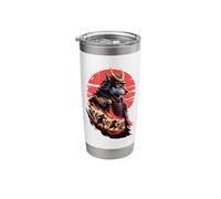 Japanese Style Art Samurai Warrior Wolf Wolves Stainless Steel Insulated Tumbler