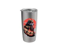 Japanese Style Art Samurai Warrior Wolf Wolves Stainless Steel Insulated Tumbler