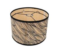 Japanese Style Bamboo Lamp Shade for Ceiling and Desk Lighting | Iron and Bamboo Construction, Softens Bulb Glare, Black Finish, Easy Install for Renters and Designers