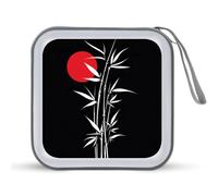 Japanese-Style Bamboo Red Sun CD Case DVD Storage Case Portable