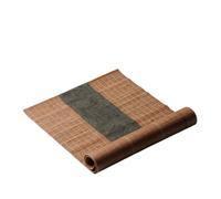 Japanese Style Bamboo Table Runner,Fabric Hand-woven Tablemats, Waterproof Heat Insulation Placemats Kung Fu Tea Set Slat Mat For Tea House Dining Coffee Ta(Green,30x210cm)