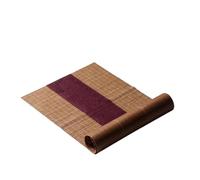 Japanese Style Bamboo Table Runner,Fabric Hand-woven Tablemats, Waterproof Heat Insulation Placemats Kung Fu Tea Set Slat Mat For Tea House Dining Coffee Ta(Red,30x150cm)