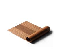Japanese Style Bamboo Table Runner,Fabric Hand-woven Tablemats, Waterproof Heat Insulation Placemats Kung Fu Tea Set Slat Mat For Tea House Dining Coffee Ta(Brown,30x150cm)