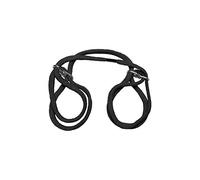 Japanese Style Bondage - 100% Cotton Wrist or Ankle Cuffs - Quick, Easy Use and Removal (Black)