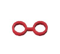 Japanese Style Bondage Silicone Cuffs - Small - Red
