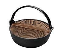 Japanese Style Cast Iron Pot, Uncoated Sukiyaki Hot Pot Cookware Soup Pan for Home or Even Restaurant Use,27cm (25cm)