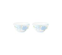 Japanese-style ceramic bowl creative rice bowl, household restaurant hotel ceramic tableware set - 4.5 inch bowl - hydrangea - 2 pieces