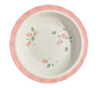 Japanese Style Ceramic Dinnerware - Pink Strawberry Design | Plate Ø21.2cm H3.8cm | Elegant & Durable | Oven, Microwave and Dishwasher Safe