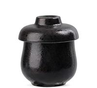 Japanese Style Ceramic Single-Serve Stew Pot Set with Lid, Specialized Bowl for Egg Custard & Steamed Eggs, Small Stew Cup, Microwave & Oven Safe, Cute & Practical for Home Use