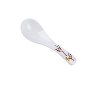 Japanese-Style Ceramic Spoon, Porcelain Asian Soup Spoons,for Ramen Pho Cereal(A)