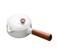 Japanese Style Ceramic with Wooden Side Handle Kung Fu Porcelain Set and Furniture Decoration Tea Kettle