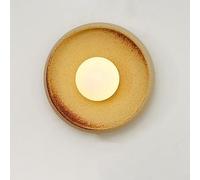 Japanese Style Ceramics Wall Sconce Creative Nordic Modern Circle Hallway Wall Light Vintage Bedside Glass Wall Lamp Indoor Lighting Fixtures for Bedroom Living Room Dining Room Background