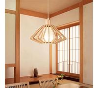 Japanese-Style Chandelier Solid Wood Light Fixture Creativity Personality Entrance Restaurant Pendant lights Corridor Northern Europe Thread Hollow LED Wood Art Ceiling lamp Hanging lights Interesting