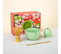 Japanese Style Cherry Blossom Matcha Tea Set Ceramic Bowl with Rim Baiben Li Colored Box High end Luxury Gift for Enthusiasts Exquisite Craftsmanship Easy to Clean Stain Non Lead Glaze