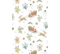 Japanese Style Christmas Journal: Unique Holiday Notebook featuring Santa, Reindeer, and Japanese Kimono Dancers, 6x9 Lined Diary, 110 Pages, Aesthetic Winter Souvenir Gift with Matte Cover