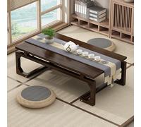 Japanese Style Coffee Table Low Wooden Couch Table for Living Room Easy Assembly Perfect for Tea Time Balcony Bay Window Minimalist Design.