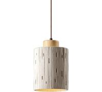 Japanese Style Decor Light Sturdy Durable Cylindrical Lighting Simple Cement Lampshade Chandelier Kitchen Island Hanging Lighting for Bedroom Bedside Table Dining Table Decor