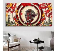 Japanese Style Diamond Art Kits Adults, 5D Diamond Painting Warrior Square Full Drill Crystal Art Kits for Adults Beginners, Rhinestone Embroidery Arts and Crafts for Home Wall Decor, 50x100cm, Cod-46