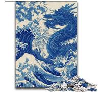 Japanese Style Dragon Jigsaw Puzzles for Adults 2000 Piece Puzzle, Staycation Kill Time Every Piece Is Unique - Challenging Family Fun Game (70x100cm)