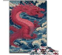 Japanese Style Dragon Jigsaws 1000 Pieces for Adults, Educational Games Home Decoration Unique Home Decor And Gifts (50x75cm)