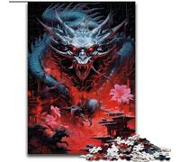 Japanese Style Dragon Jigsaws Puzzles 1000 Pieces for Teenagers Gifts, Pattern Assembly Fun at Home Activities, Birthday Present,Travel Gifts (26x38cm)