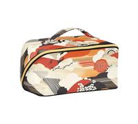 Japanese Style Fan Toiletry Bag with dividers Essentials Hanging Travel Toiletry Bag Travel-Size Accessories