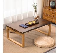 Japanese Style Foldable Bamboo Coffee Table Portable Dining Table For Sitting On The Floor Folding Altar Floor Table For Meditation Low Table With Yellow Finish 80X50X31C,Brown1-80X50X31Cm(31X20X12In)