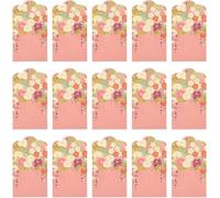 Japanese Style Foldable Red Envelopes 30pcs, Prosperity Flower Design for New Year, Wedding, Festival Money Pockets